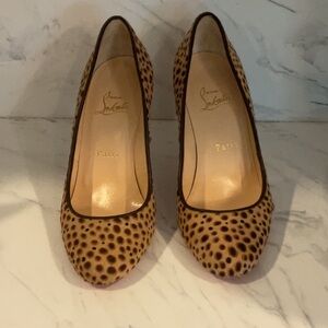 BRAND NEW Christian Louboutin Leopard Print Heels NEVER WORN!!